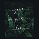 Crie o seu próprio Poster personalizado de citação<br><div class="desc">Crie a sua própria arte de poster de de aspas personalizada. Personalize este impressão de poster com uma caligrafia elegante. Apresenta design de tipografia manuscrita minimalista e planta verde-férn deixa a natureza como pano de fundo.</div>