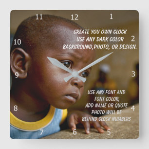 CRIE O SEU PRÓPRIO RELÓGIO DE PAREDE QUADRADA