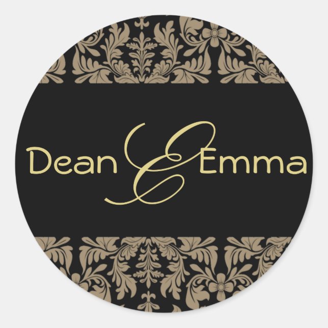 Crie os seus próprios autocolantes design barroco (Frente)