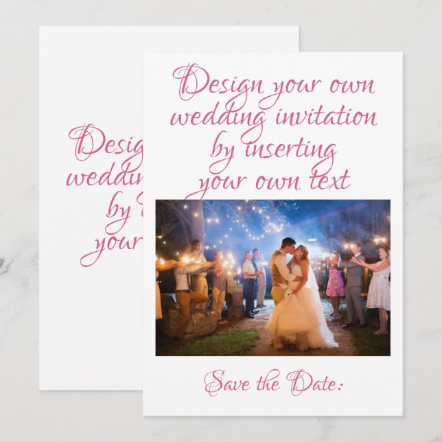 Crie | Personalize Seu Convite de Casamento (Frente/Verso)