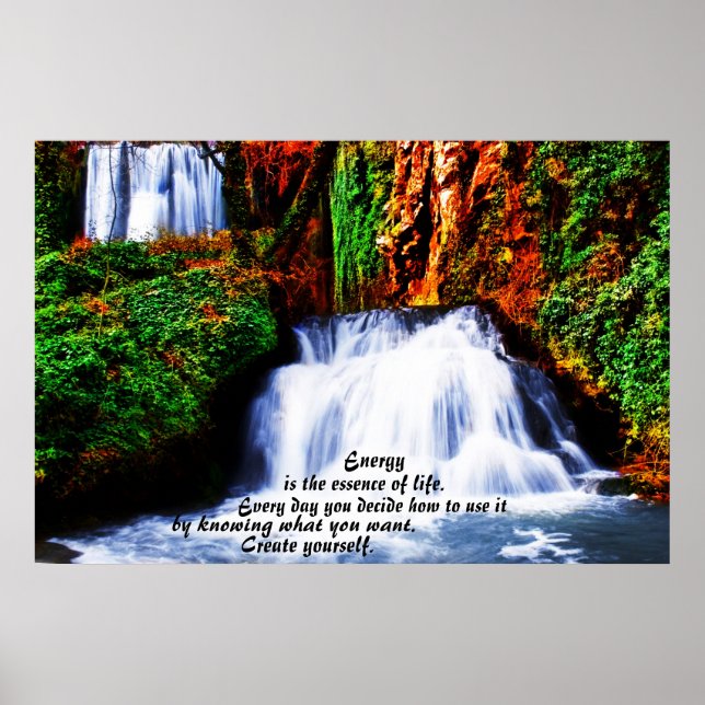 Crie-se ~ Inspiration Waterfall Poster (Frente)