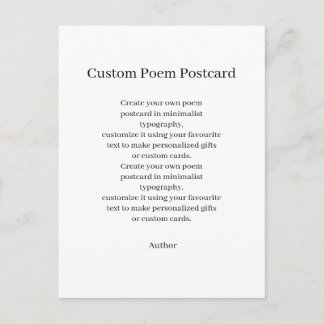Crie Seu Cartão Postal de Poema Personalizado