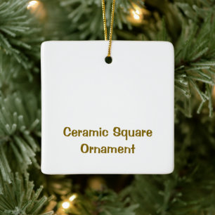 Crie Seu Ornamento Quadrado de Cerâmica Personaliz
