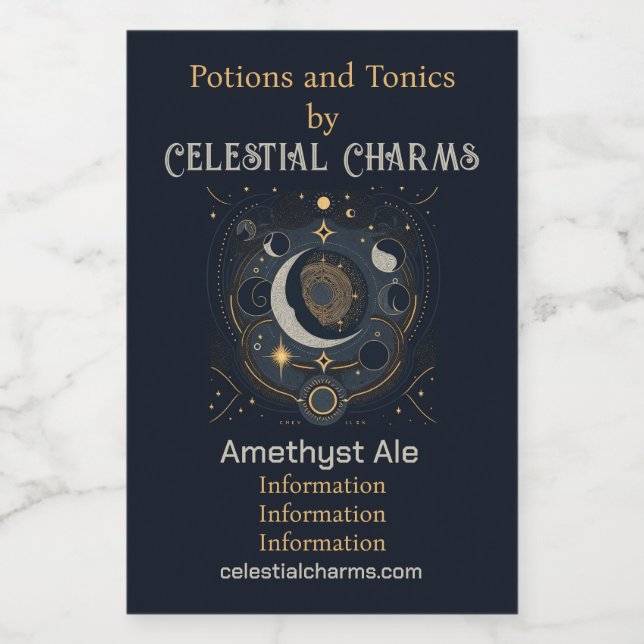 Crie seu prata e Lunar Celestial Dourado (Rótulo Único)