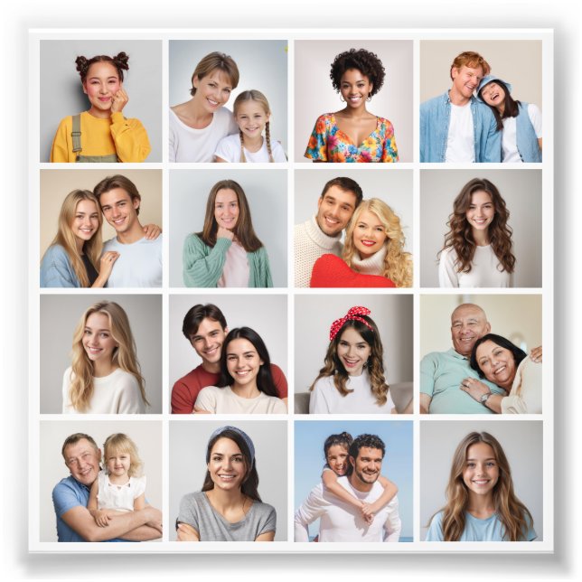 Crie seu próprio 16 Foto Collage Foto Alargamento (Frente)