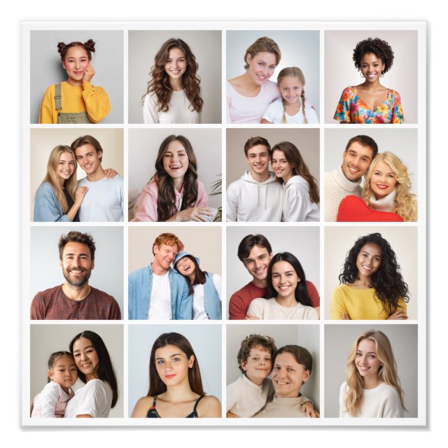 Crie seu próprio 16 Foto Collage Foto Alargamento (Frente)