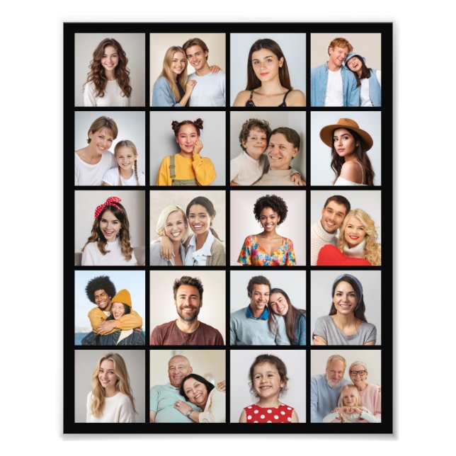 Crie seu próprio 20 Foto de Colagem de Fotos Alarg (Frente)