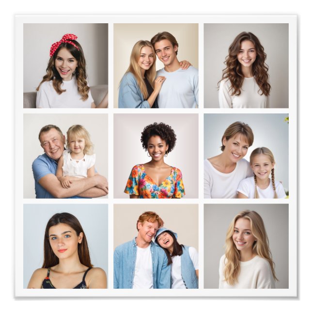 Crie seu próprio 9 Foto Collage Foto Alargamento (Frente)