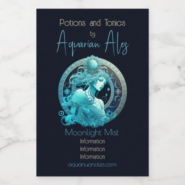 Crie seu próprio Aquário Celestial Zodiac (Rótulo Único)