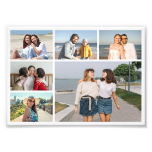 Crie seu próprio aumento de foto em colagem de 6 f