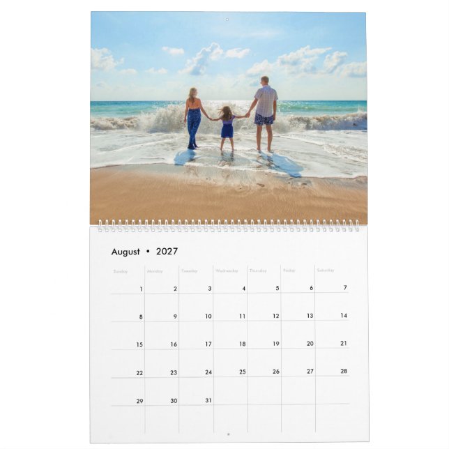 Crie Seu Próprio Calendário de Fotos Presente com  (Ago 2027)