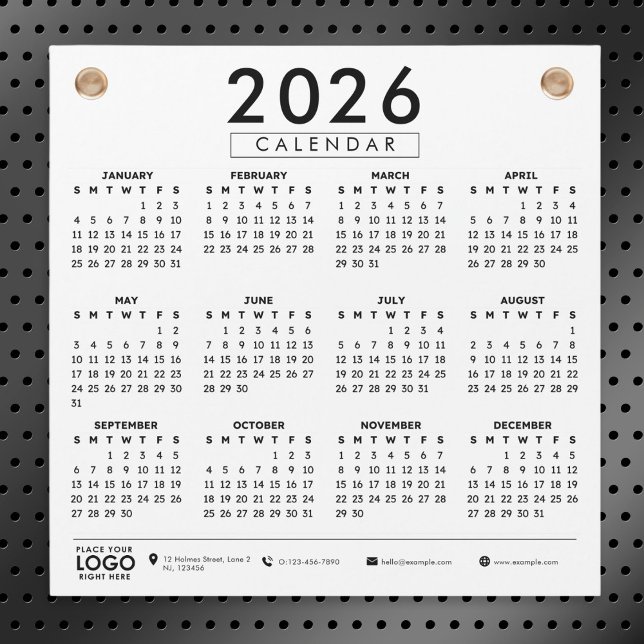 Crie Seu Próprio Calendário de Logo Empresarial 20 (2026 custom logo calendar for business)