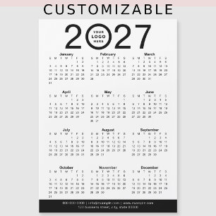 Crie seu próprio calendário de logotipo de negócio