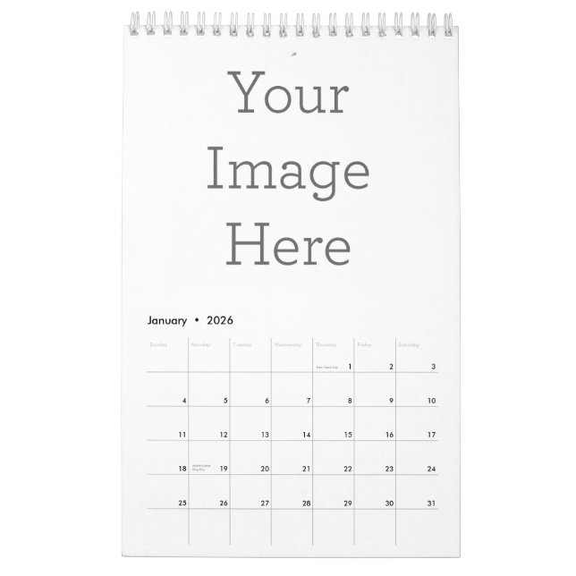 Calendário, Branco (Jan 2026)