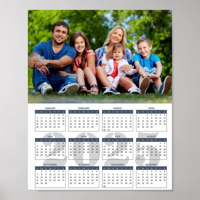 Crie Seu Próprio Calendário de Poster de Foto da F (Frente)