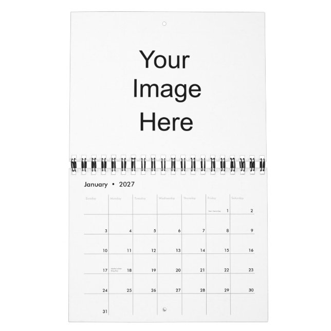 Crie seu próprio Calendário do Tipo Um Pequeno (Jan 2027)