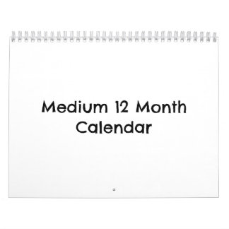 Crie seu próprio calendário mensal médio de 12 mes
