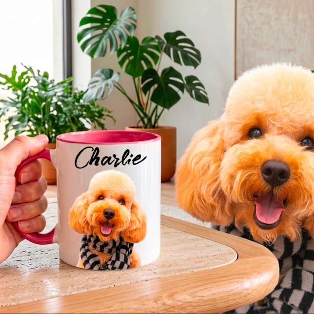 Crie Seu Próprio Caneca de Cachorro com Foto e Nom (Criador carregado)