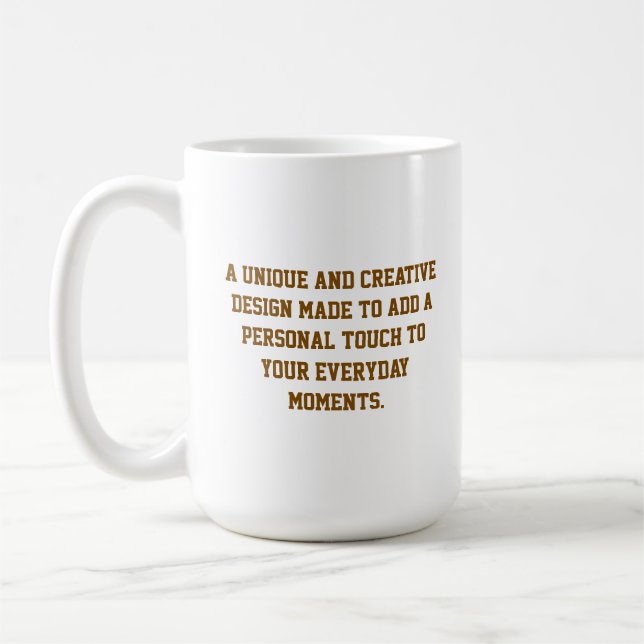 Crie Seu Próprio Caneca de Café de 15oz (Esquerda)