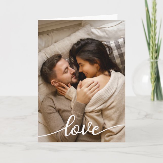 Crie Seu Próprio Cartão de Amor Foto de Casal Româ (Frente)