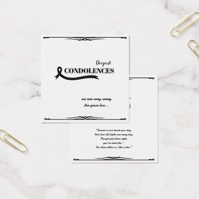Crie Seu Próprio Cartão de Condolências Simples 2, (Escritótio)