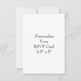 Crie seu próprio cartão de RSVP de 3,5" x 5"