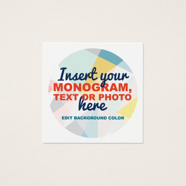 Crie seu próprio Cartão de visita de quadrado pers (Frente)