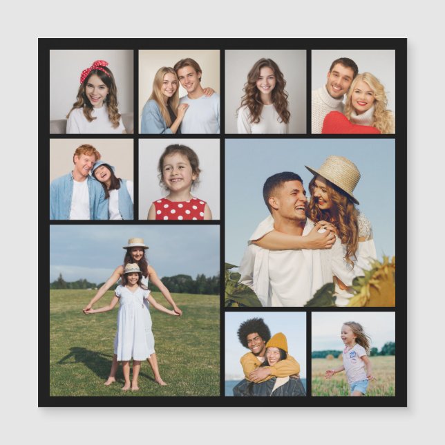 Crie seu próprio cartão magnético de colagem de 10 (Frente)