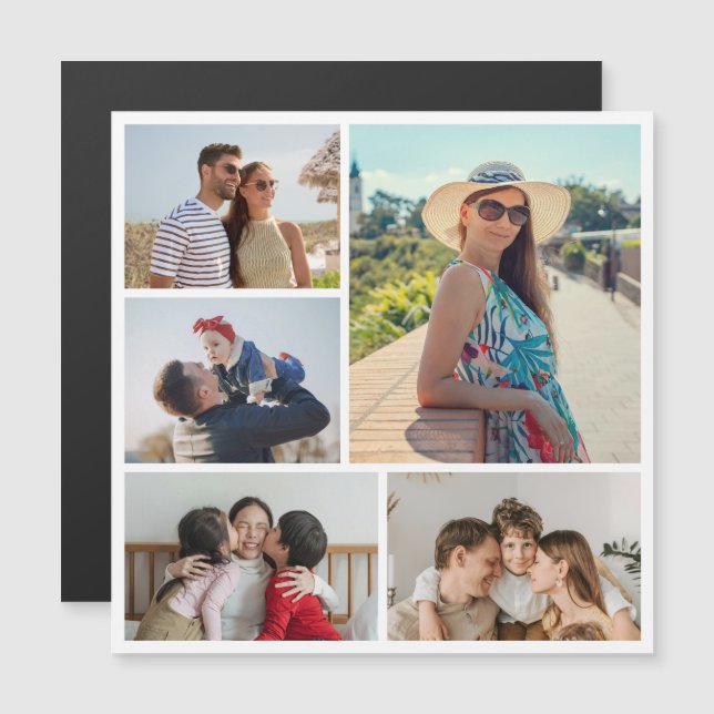 Crie Seu Próprio Cartão Magnético De Colagem De Fo (Frente/Verso)