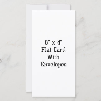 Crie seu próprio cartão plano de 8" x 4" com envel
