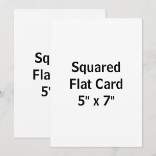 Crie seu próprio cartão plano quadrado de 5" x 7"