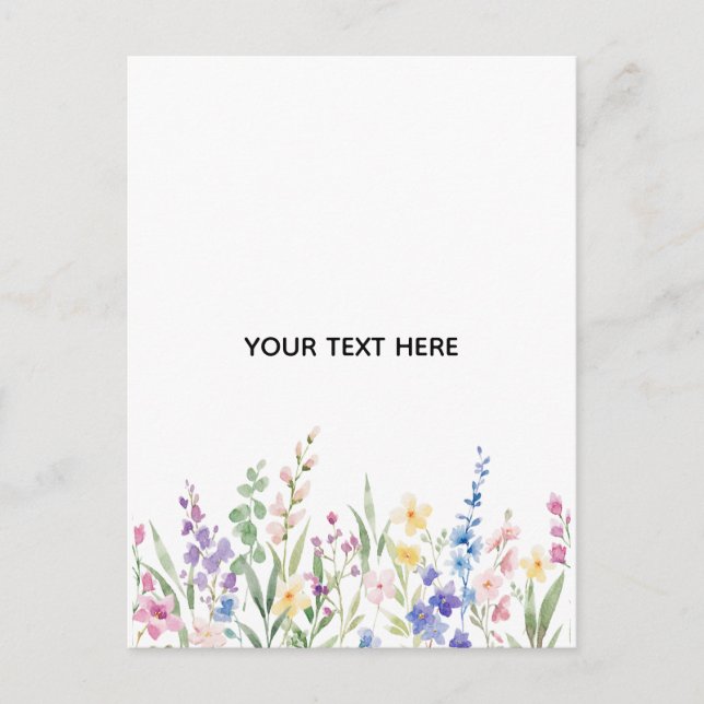 Crie Seu Próprio Cartão Postal de Anúncio Floral (Frente)