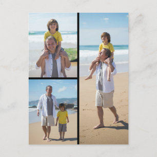 Crie seu próprio cartão postal de colagem de 3 fot