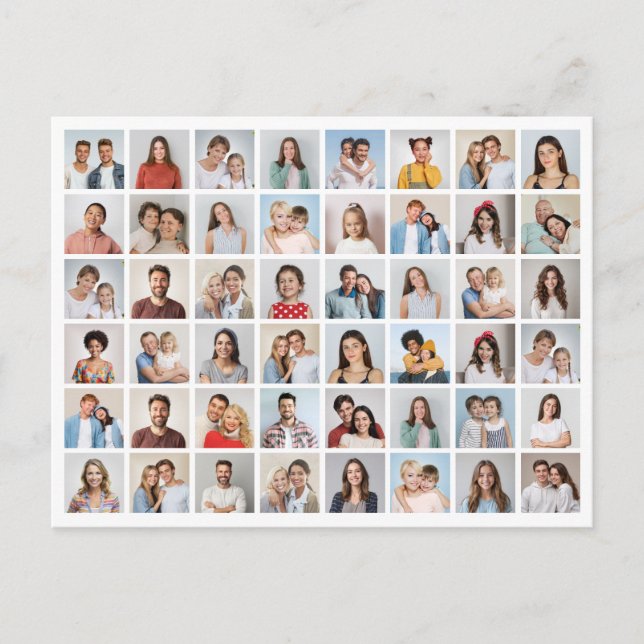 Crie seu próprio cartão postal de colagem de 48 fo (Frente)