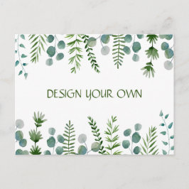 Crie seu próprio cartão postal de convite floral