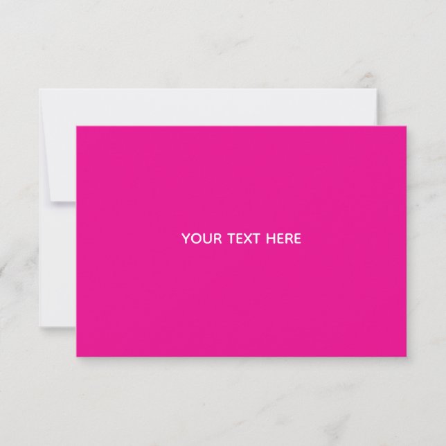 Crie Seu Próprio Cartão Postal de Convite Megenta (Frente)