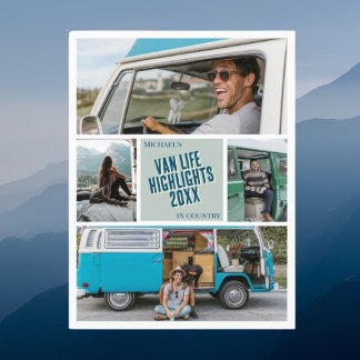 Crie seu próprio cartão postal de fotos da van lif