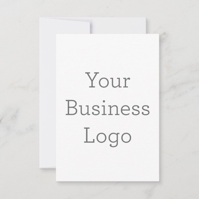 Cartão de agradecimento folha única 8.9 cm x 12.7 cm (Frente)