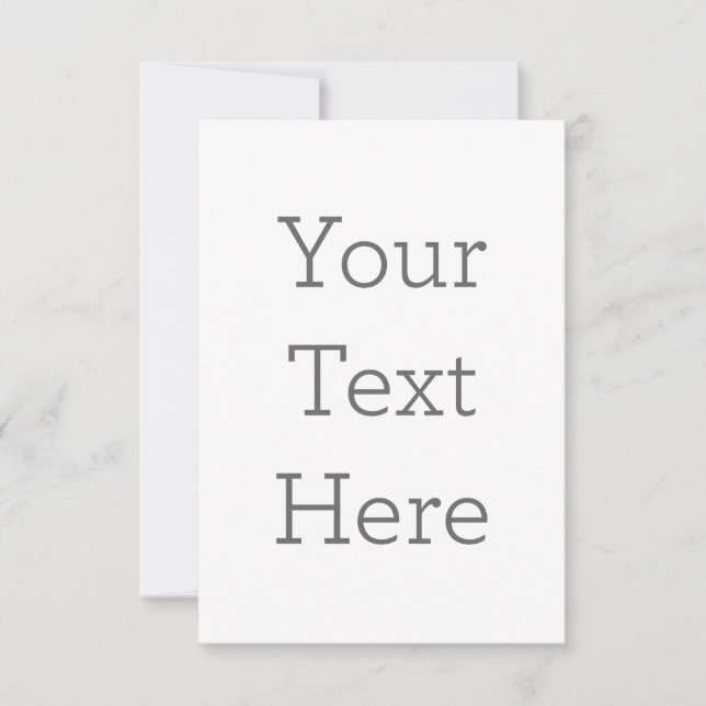 Cartão de agradecimento folha única 8.9 cm x 12.7 cm (Frente)