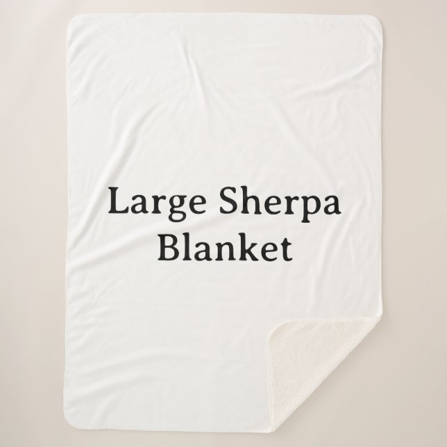 Crie Seu Próprio Cobertor Sherpa Grande Personaliz (Frente)