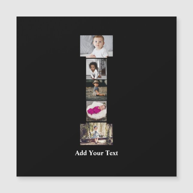 Crie Seu Próprio Colagem de Fotos com a Letra I (Frente)