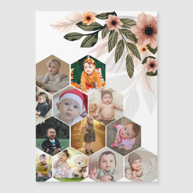 Crie Seu Próprio Colagem de Fotos Floral 12 (Frente)