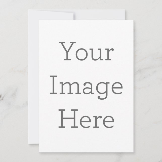 Convite simples, Tamanho: 12,7 cm x 17,8 cm, Papel: Fosco, Canto: Quadrado, Envelopes: Branco, Qualidade de impressão: Padrão (Frente)