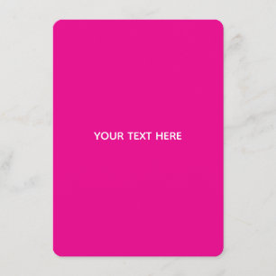 Crie Seu Próprio Convite de Cartão Postal Magenta