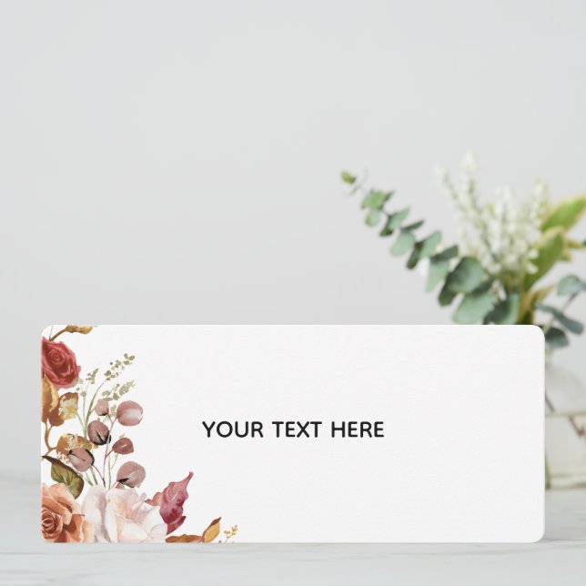 Crie Seu Próprio Convite Floral (Em pé/Frente)