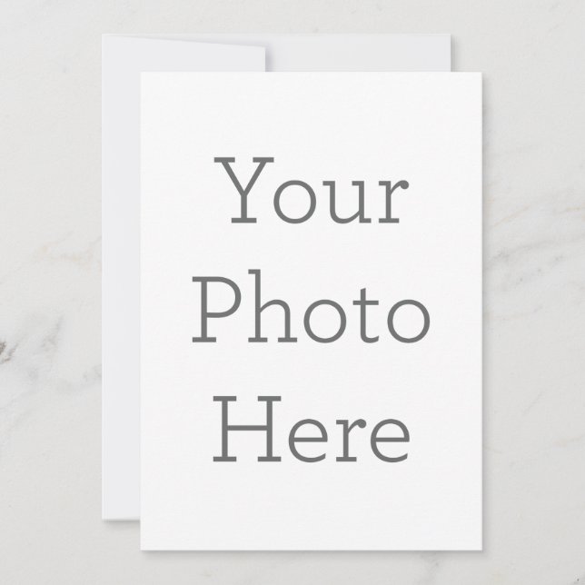 Convite simples, Tamanho: 12,7 cm x 17,8 cm, Papel: Fosco, Canto: Quadrado, Envelopes: Branco, Qualidade de impressão: Padrão (Frente)