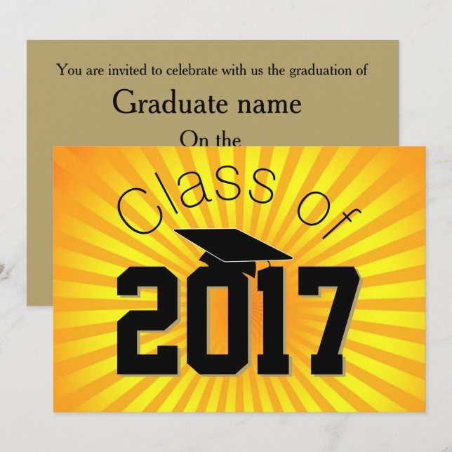 Crie seu próprio Convite para Personalizar Graduaç (Frente/Verso)