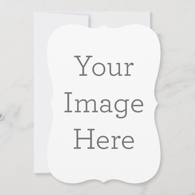 Convite simples, Tamanho: 12,7 cm x 17,8 cm, Papel: Fosco, Canto: Colchetes, Envelopes: Branco, Qualidade de impressão: Padrão (Frente)