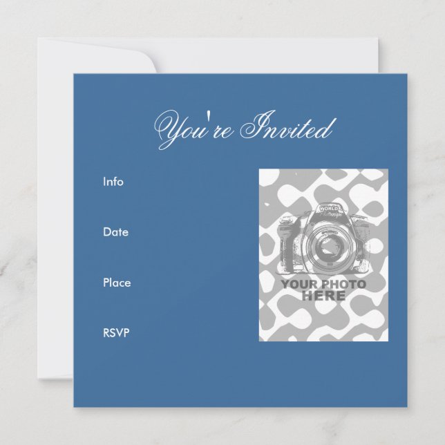 Crie Seu Próprio Convite Quadrado 8 (Frente)