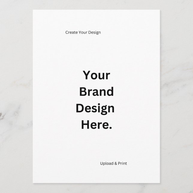 Crie Seu Próprio Design e Imprima Menu Plano (Frente)